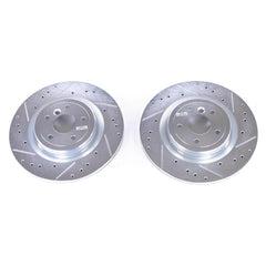 Power Stop EBR1634XPR Evolution Performance 1-Piece Drilled And Slotted Rear Brake Rotors for 2017 Jaguar Xe Base, Premium, Prestige, R-Sport All Wheel Drive product image