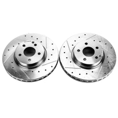 Power Stop EBR1637XPR Evolution Performance Vented 1-Piece Drilled And Slotted Front Brake Rotors for 2017-2018 Audi A4 Premium, Premium Plus, Prestige product image