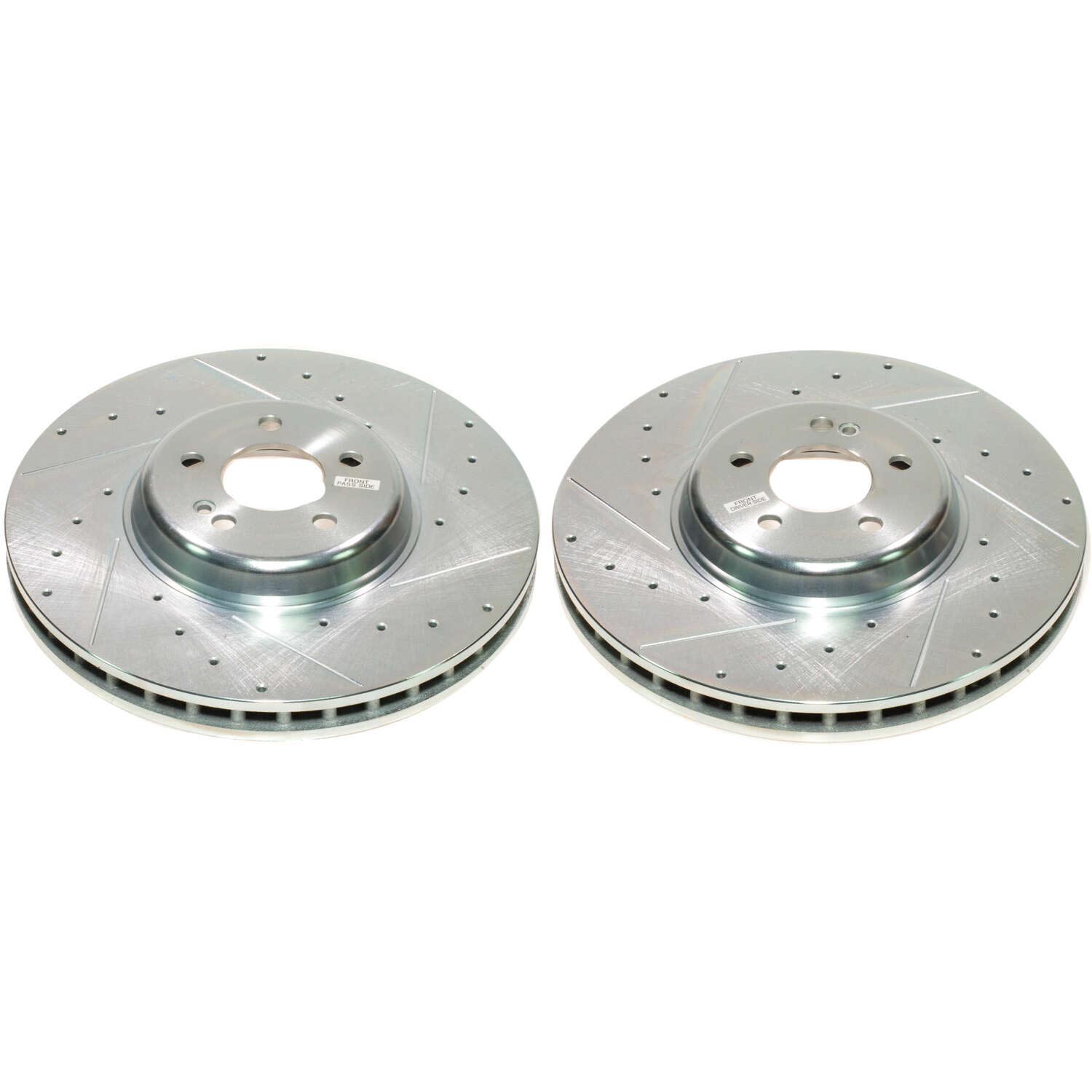 Power Stop EBR1649XPR Evolution Performance Vented 1-Piece Drilled And Slotted Front Brake Rotors for 2017-2022 Mercedes-Benz C43 AMG 4Matic product image