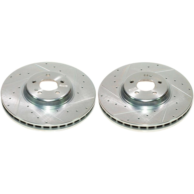 Power Stop EBR1649XPR Evolution Performance Vented 1-Piece Drilled And Slotted Front Brake Rotors for 2017-2022 Mercedes-Benz C43 AMG 4Matic product image