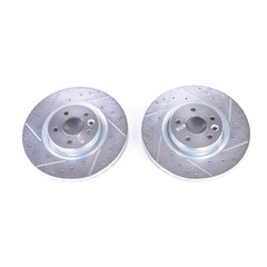 Power Stop EBR1653XPR Evolution Performance Vented 1-Piece Drilled And Slotted Front Brake Rotors for 2018 Jaguar E-Pace Base, First Edition, R-Dynamic Hse, R-Dynamic S, R-Dynamic SE, S, SE product image