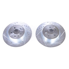 Power Stop EBR1654XPR Evolution Performance Solid 1-Piece Drilled And Slotted Rear Brake Rotors for 2016 Land Rover Range Rover Evoque Autobiography, Hse, Hse Dynamic, SE, SE Premium product image