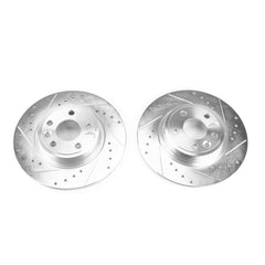 Power Stop EBR1655XPR Evolution Performance Solid 1-Piece Drilled And Slotted Rear Brake Rotors for 2018 Jaguar E-Pace Base, First Edition, R-Dynamic Hse, R-Dynamic S, R-Dynamic SE, S, SE product image