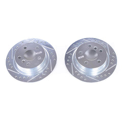 Power Stop EBR1658XPR Evolution Performance 1-Piece Drilled And Slotted Rear Brake Rotors for 2014-2020 BMW I3 Base, Range Extender product image