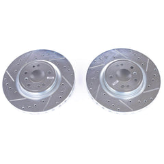 Power Stop EBR1660XPR Evolution Performance 1-Piece Drilled And Slotted Front Brake Rotors for 2018 Mercedes-Benz GLE350 4Matic, Base product image
