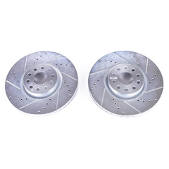 Power Stop EBR1662XPR Evolution Performance 1-Piece Drilled And Slotted Front Brake Rotors for 2018 Volkswagen Atlas Launch Edition, S, SE, SEL, SEL Premium product image