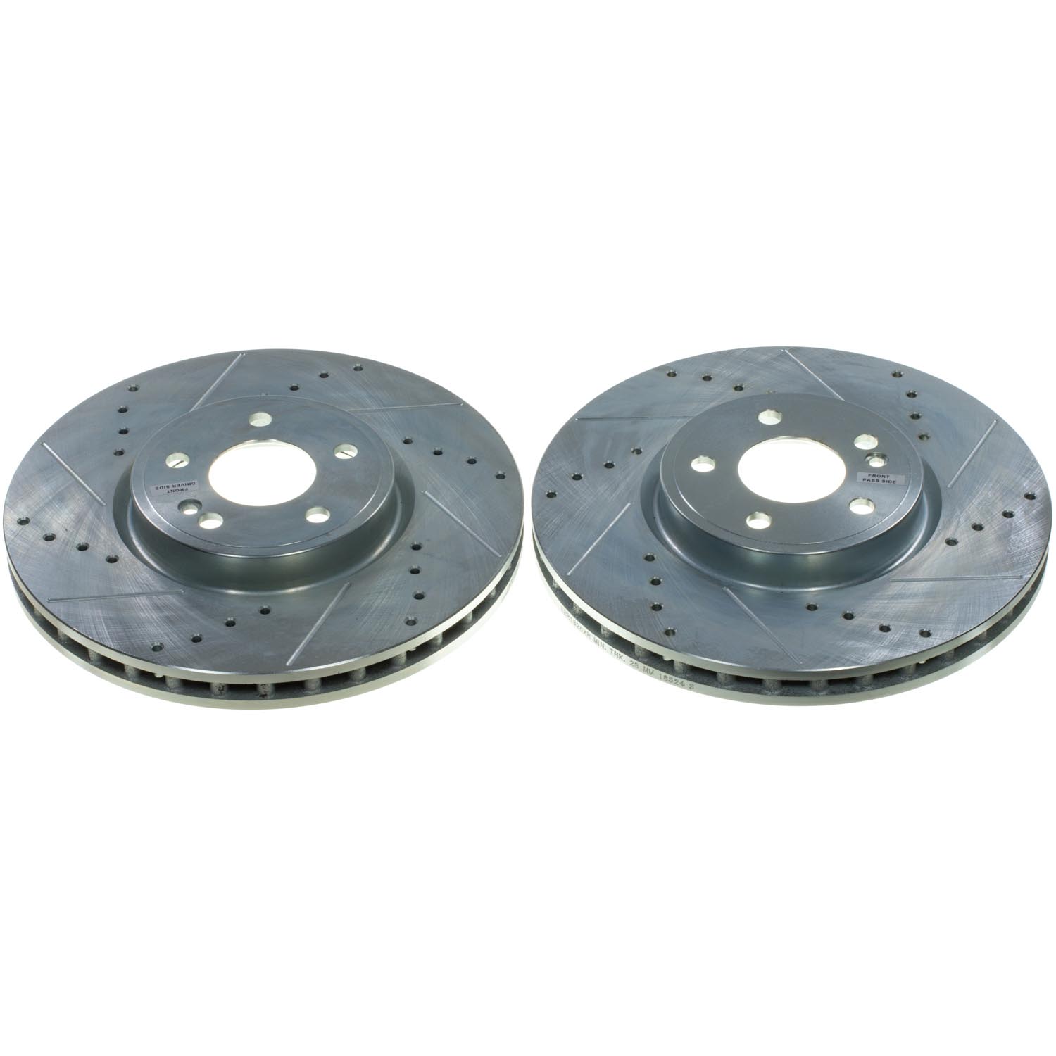 Power Stop EBR1826XPR Evolution Performance Vented 1-Piece Drilled And Slotted Front Brake Rotors for 2019-2022 Mercedes-Benz A220 4Matic, Base product image