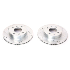 Power Stop JBR1160XPR Evolution Performance Vented 1-Piece Drilled And Slotted Front Brake Rotor for 2003 Hyundai Accent Base, GL product image