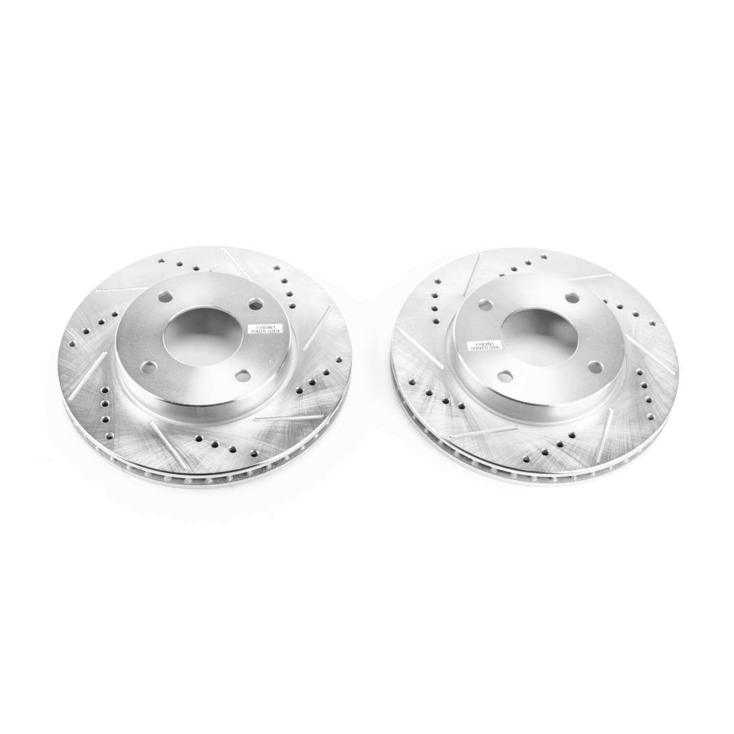 Power Stop JBR1387XPR Evolution Performance 1-Piece Drilled And Slotted Front Brake Rotors for 2009-2011 Nissan Versa 1.6, 1.6 Base product image
