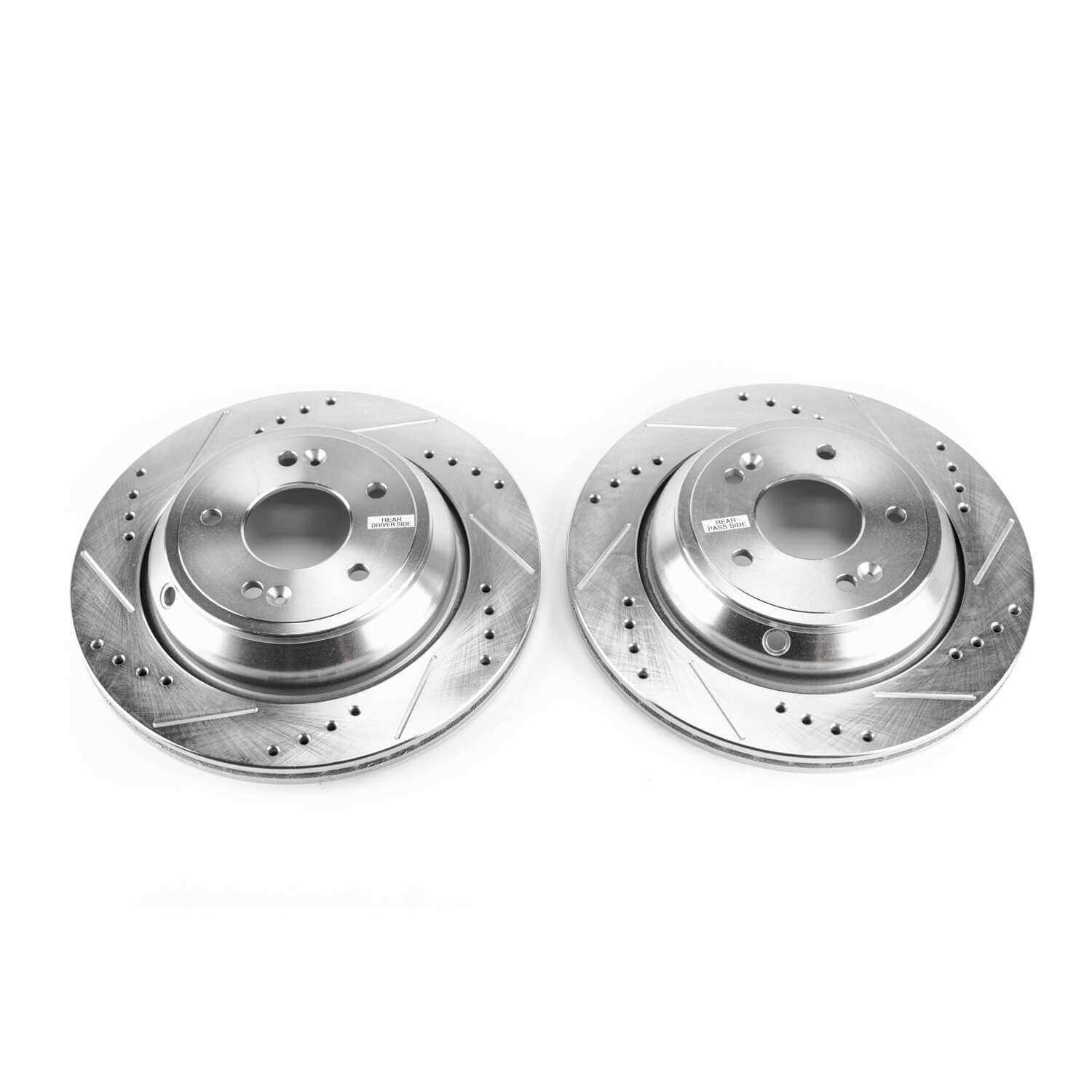 Power Stop JBR1534XPR Evolution Performance Vented 1-Piece Drilled And Slotted Rear Brake Rotors for 2011-2016 Hyundai Equus Signature, Ultimate product image