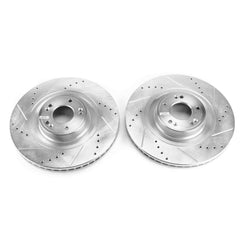 Power Stop JBR1537XPR Evolution Performance Vented 1-Piece Drilled And Slotted Front Brake Rotors for 2012-2016 Hyundai Equus Signature, Ultimate product image