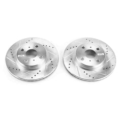 Power Stop JBR1541XPR Evolution Performance Vented 1-Piece Drilled And Slotted Front Brake Rotors for 2012-2015 Scion Iq Base product image