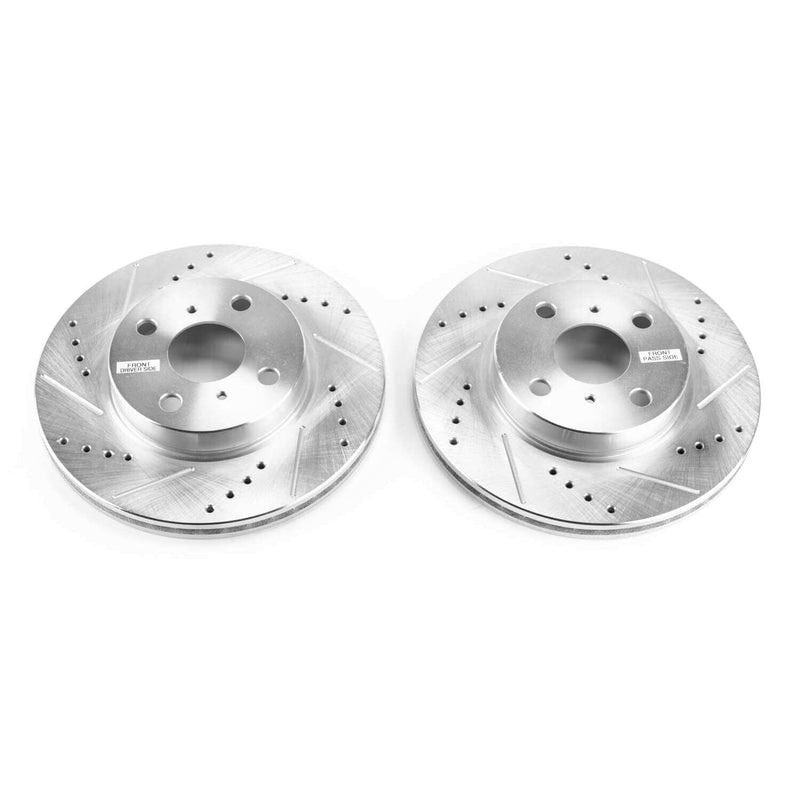 Power Stop JBR1541XPR Evolution Performance Vented 1-Piece Drilled And Slotted Front Brake Rotors for 2012-2015 Scion Iq Base product image