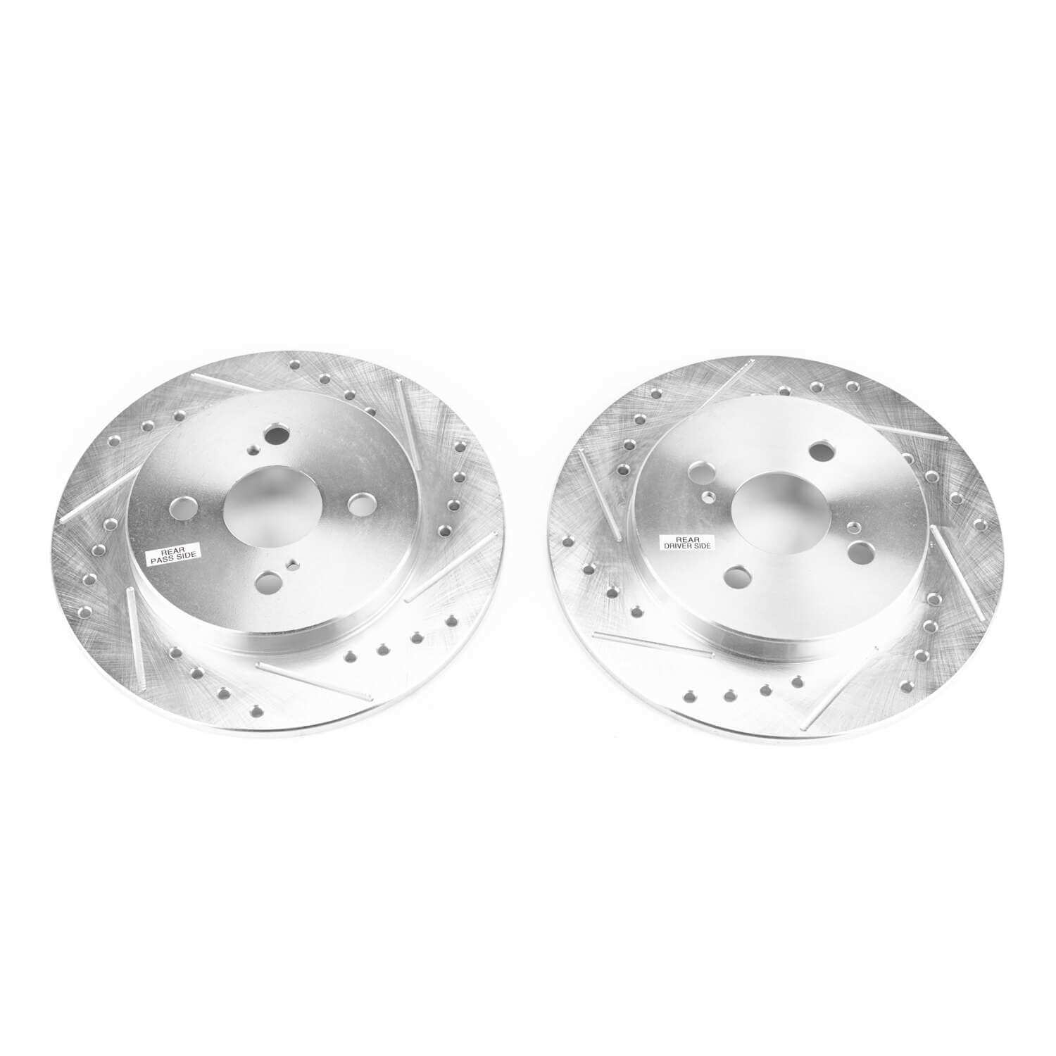 Power Stop JBR1547XPR Evolution Performance Solid 1-Piece Drilled And Slotted Rear Brake Rotors for 2012-2018 Toyota Yaris SE Rear Disc product image