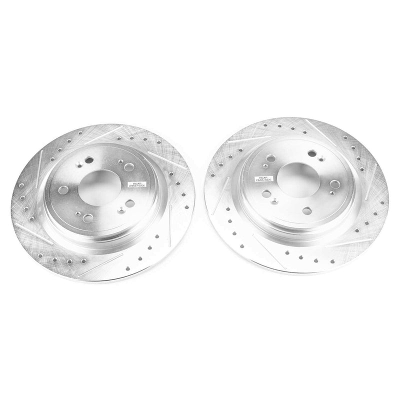 Power Stop JBR1586XPR Evolution Performance Solid 1-Piece Drilled And Slotted Rear Brake Rotors for 2014-2020 Acura Rlx Base, Sport Hybrid Sh-AWD product image