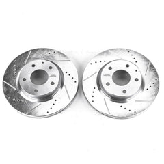 Power Stop JBR1598XPR Evolution Performance 1-Piece Drilled And Slotted Front Brake Rotors for 2014-2016 Mazda 3 S Grand Touring, S Touring product image