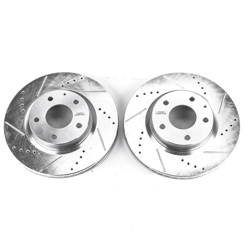 Power Stop JBR1598XPR Evolution Performance 1-Piece Drilled And Slotted Front Brake Rotors for 2014-2016 Mazda 3 S Grand Touring, S Touring product image