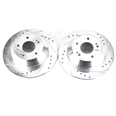 Power Stop JBR1705XPR Evolution Performance 1-Piece Drilled And Slotted Rear Brake Rotors for 2019 Hyundai Santa Fe XL Limited Ultimate, SE product image