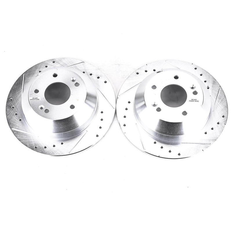 Power Stop JBR1705XPR Evolution Performance 1-Piece Drilled And Slotted Rear Brake Rotors for 2019 Hyundai Santa Fe XL Limited Ultimate, SE product image