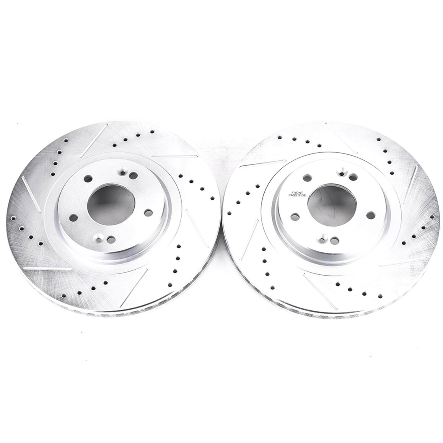 Power Stop JBR1706XPR Evolution Performance 1-Piece Drilled And Slotted Front Brake Rotors for 2013-2016 Hyundai Santa Fe Sport 2.0T, Base product image
