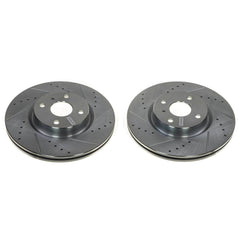 Power Stop JBR1725XPR Evolution Performance Vented 1-Piece Drilled And Slotted Front Brake Rotor for 2017-2018 Fiat 124 Spider Abarth, Classica, Lusso product image