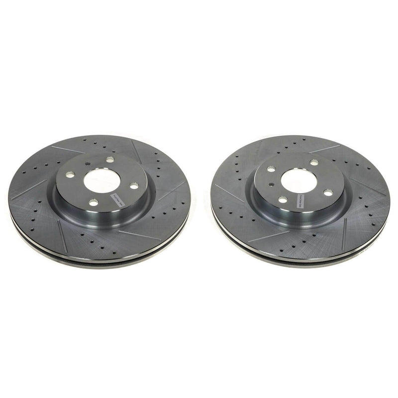 Power Stop JBR1725XPR Evolution Performance Vented 1-Piece Drilled And Slotted Front Brake Rotor for 2017-2018 Fiat 124 Spider Abarth, Classica, Lusso product image