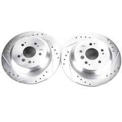 Power Stop JBR1729XPR Evolution Performance 1-Piece Drilled And Slotted Rear Brake Rotors for 2019-2021 Honda Passport Elite, EX-L, Sport, Touring product image