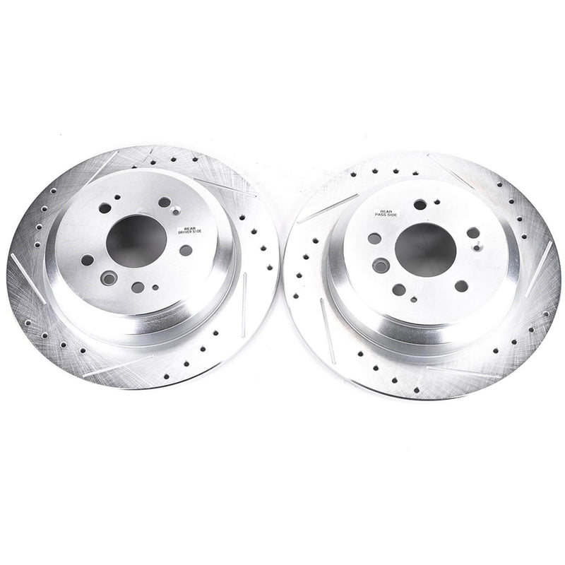 Power Stop JBR1729XPR Evolution Performance 1-Piece Drilled And Slotted Rear Brake Rotors for 2019-2021 Honda Passport Elite, EX-L, Sport, Touring product image
