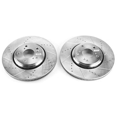 Power Stop JBR1730XPR Evolution Performance Vented 1-Piece Drilled And Slotted Front Brake Rotors for 2017-2022 Acura ILX Base product image