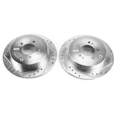 Power Stop JBR1731XPR Evolution Performance Solid 1-Piece Drilled And Slotted Rear Brake Rotors for 2016-2017 Hyundai Tucson Eco, Limited, SE, Sport product image