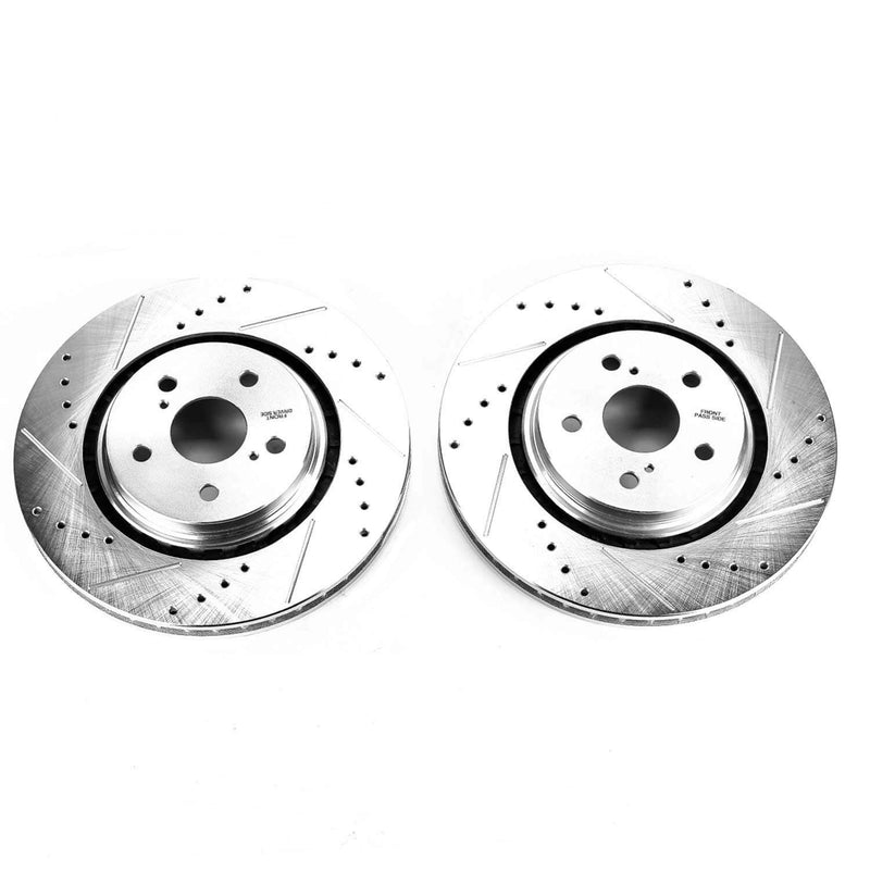 Power Stop JBR1736XPR Evolution Performance Vented 1-Piece Drilled And Slotted Front Brake Rotors for 2016-2022 Lexus RX350 Base, F Sport product image