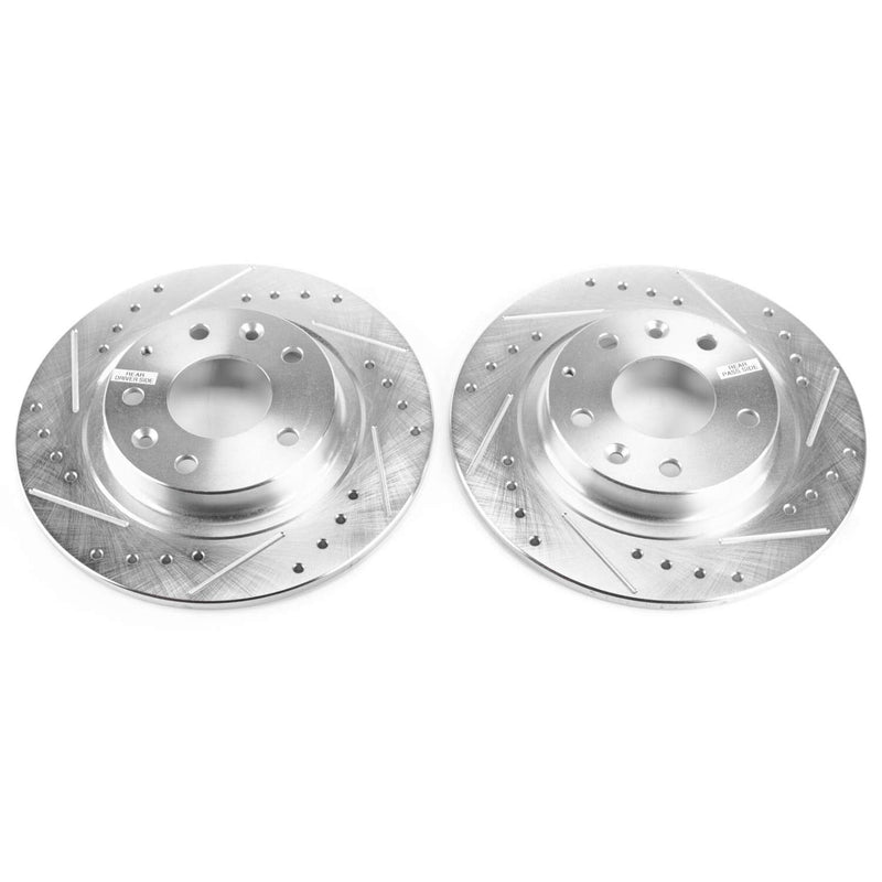 Power Stop JBR1740XPR Evolution Performance Solid 1-Piece Drilled And Slotted Rear Brake Rotors for 2016-2018 Mazda CX-3 Grand Touring, Sport, Touring product image