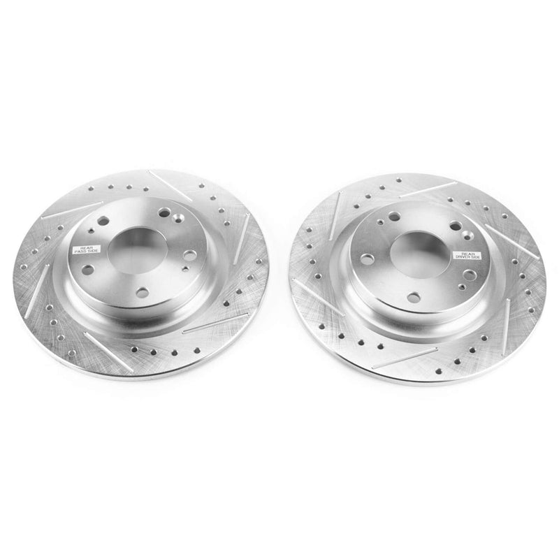 Power Stop JBR1747XPR Evolution Performance Solid 1-Piece Drilled And Slotted Rear Brake Rotors for 2017-2020 Honda Civic Si product image