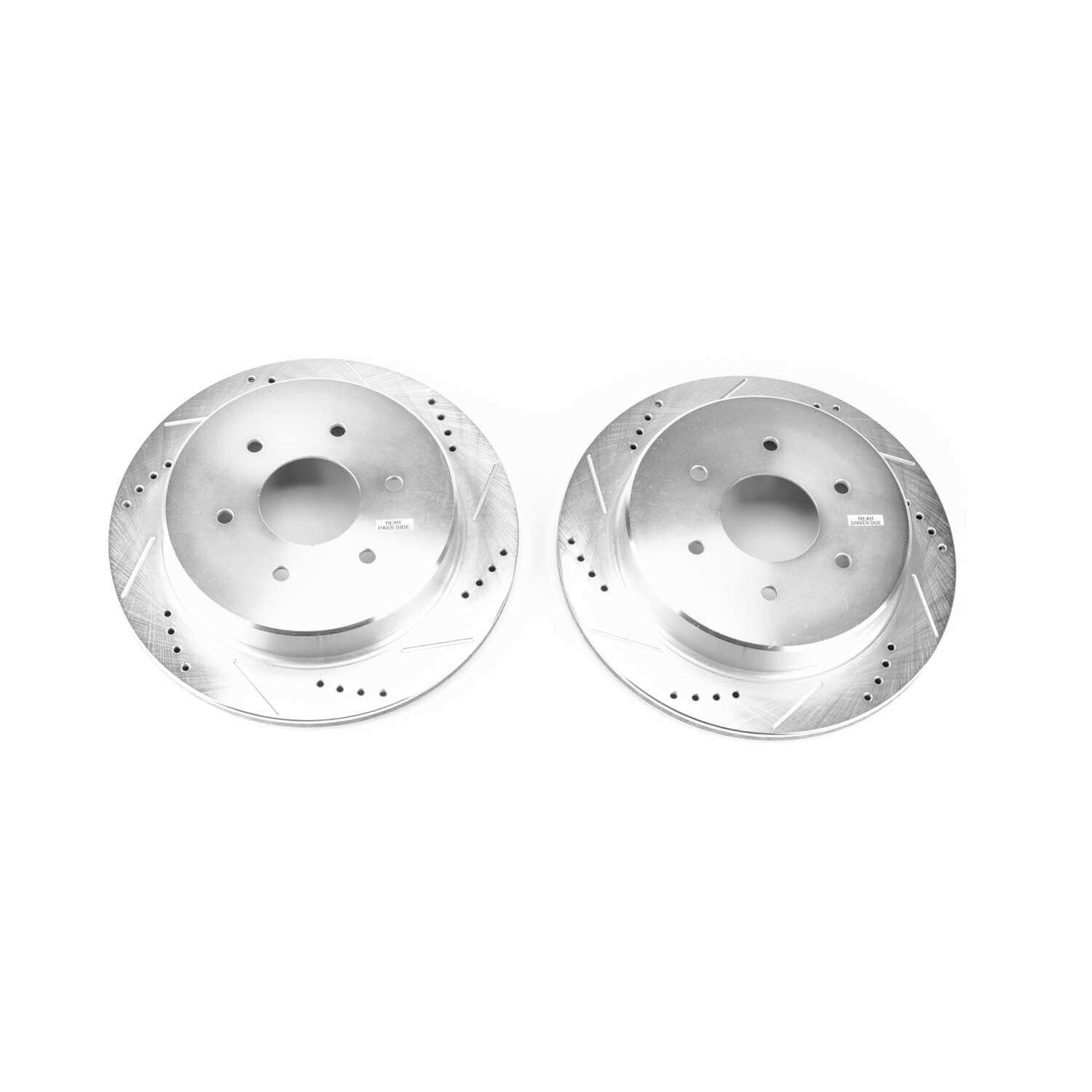 Power Stop JBR1753XPR Evolution Performance Vented 1-Piece Drilled And Slotted Rear Brake Rotors for 2017-2021 Nissan Titan PRO-4X, Platinum Reserve, S, SL, SV product image