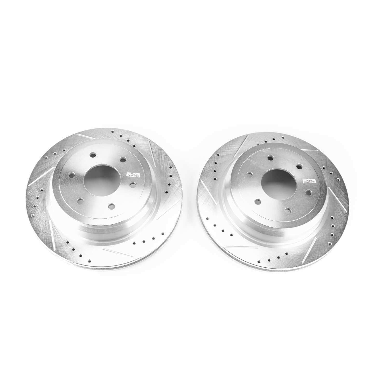 Power Stop JBR1755XPR Evolution Performance Vented 1-Piece Drilled And Slotted Rear Brake Rotors for 2016-2021 Nissan Titan Xd PRO-4X, Platinum Reserve, S, SL, SV product image