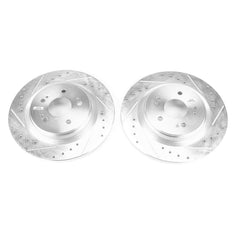 Power Stop JBR1756XPR Evolution Performance Solid 1-Piece Drilled And Slotted Rear Brake Rotors for 2018-2022 Honda Odyssey Elite, EX, EX-L, LX, Touring product image