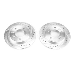 Power Stop JBR1761XPR Evolution Performance Solid 1-Piece Drilled And Slotted Rear Brake Rotors for 2017-2018 Hyundai Elantra Sport product image