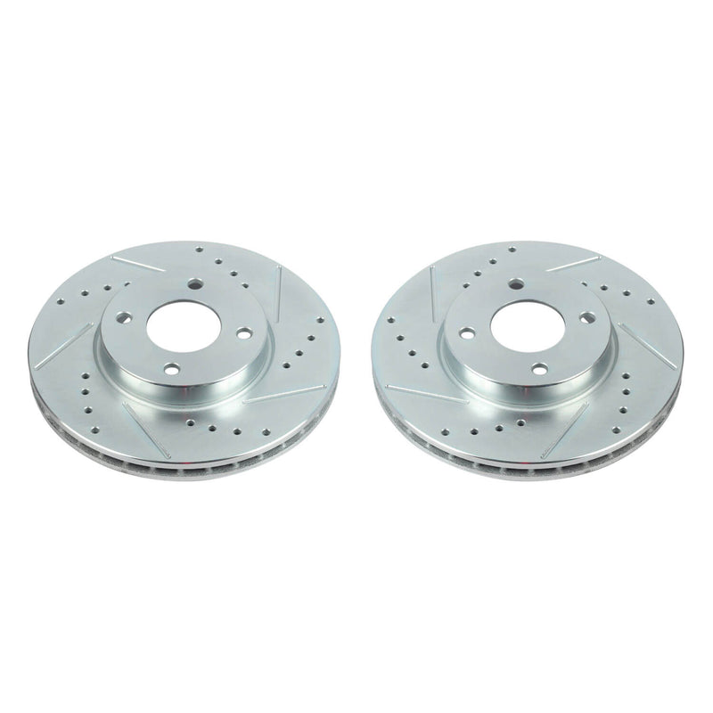 Power Stop JBR1765XPR Evolution Performance Vented 1-Piece Drilled And Slotted Front Brake Rotor for 2018-2020 Nissan Kicks S, SR, SV product image