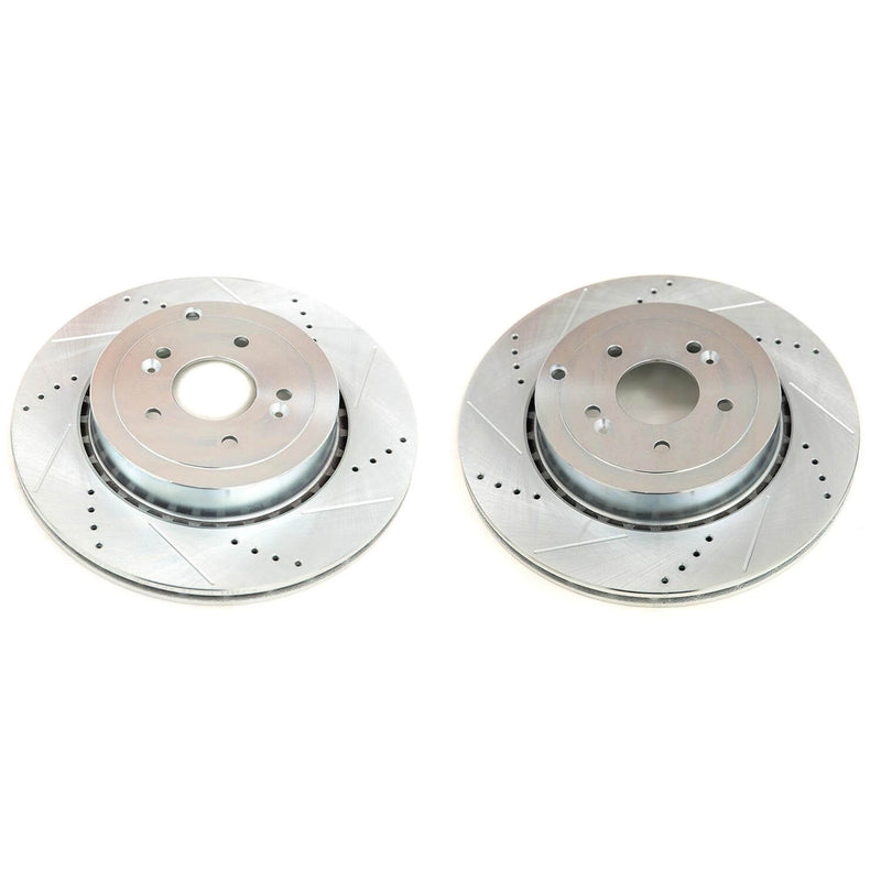 Power Stop JBR1792XPR Evolution Performance Vented 1-Piece Drilled And Slotted Rear Brake Rotor for 2019 Genesis G70 Advanced, Design, Dynamic, Elite, Prestige, Sport product image