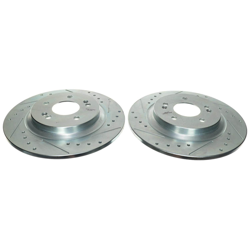 Power Stop JBR1903XPR Evolution Performance Solid 1-Piece Drilled And Slotted Rear Brake Rotor for 2021 Hyundai Santa Fe Calligraphy, Hybrid Blue, Hybrid Limited, Hybrid SEL Premium product image