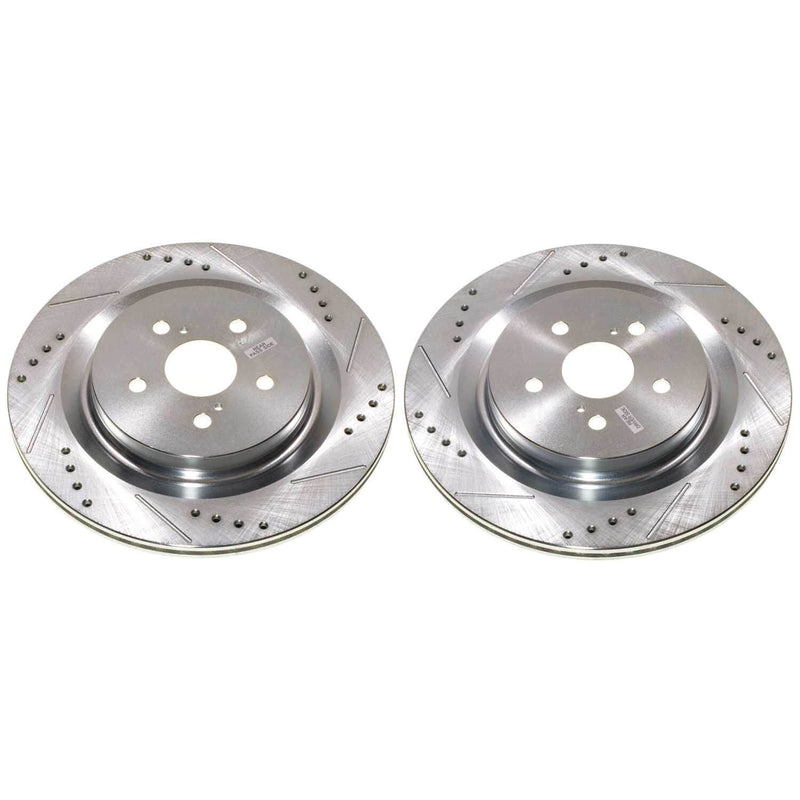 Power Stop JBR1910XPR - Evolution Performance Vented 1-Piece Drilled And Slotted Rear Brake Rotors vehicle fitment brake part