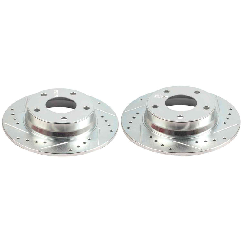 Power Stop JBR1912XPR Evolution Performance Solid 1-Piece Drilled And Slotted Rear Brake Rotors for 2020-2025 Nissan Sentra SR, SV product image