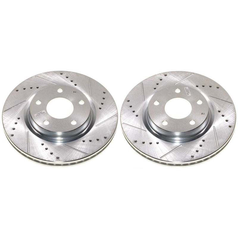 Power Stop JBR1914XPR - Evolution Performance Vented 1-Piece Drilled And Slotted Front Brake Rotors vehicle fitment brake part