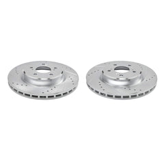Power Stop JBR1918XPR Evolution Performance Vented 1-Piece Drilled And Slotted Front Brake Rotors for 2021-2023 Acura TLX Base, Sh-AWD product image