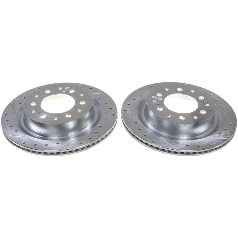 Power Stop JBR1921XPR Evolution Performance Vented 1-Piece Drilled And Slotted Rear Brake Rotors for 2023-2024 Toyota Sequoia Capstone, Limited, Platinum, SR5, TRD Pro product image
