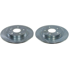 Power Stop JBR1925XPR Evolution Performance Vented 1-Piece Drilled And Slotted Rear Brake Rotors for 2023 Acura Integra A-Spec, Base product image