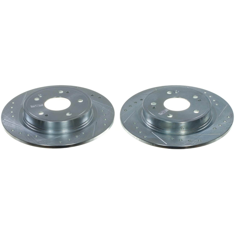 Power Stop JBR1925XPR Evolution Performance Vented 1-Piece Drilled And Slotted Rear Brake Rotors for 2023 Acura Integra A-Spec, Base product image