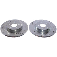 Power Stop JBR1926XPR Evolution Performance Vented 1-Piece Drilled And Slotted Rear Brake Rotors for 2022-2024 Infiniti QX60 Autograph, Luxe, Pure, Sensory product image