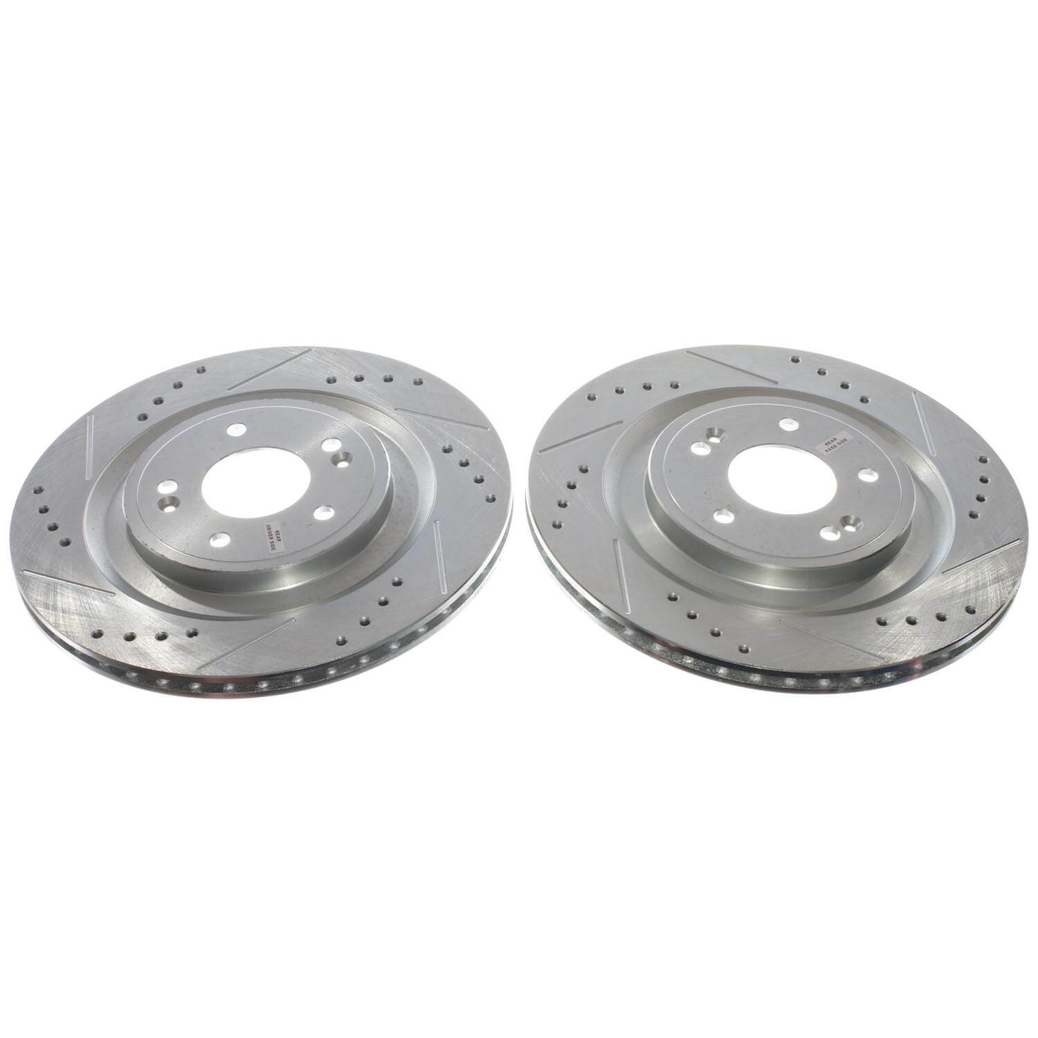 Power Stop JBR1928XPR Evolution Performance Vented 1-Piece Drilled And Slotted Rear Brake Rotors for 2022 Hyundai Santa Fe Hybrid Blue, Hybrid Limited, Hybrid SEL Premium product image