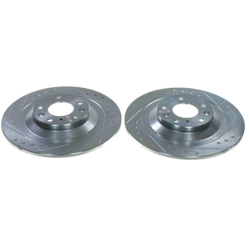 Power Stop JBR1929XPR Evolution Performance Solid 1-Piece Drilled And Slotted Rear Brake Rotors for 2023-2024 Mazda CX-50 2.5 S, 2.5 Turbo product image